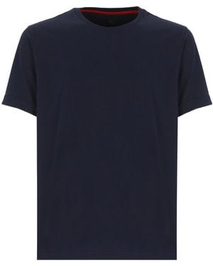 Fay Crew Neck T-Shirt - Blue