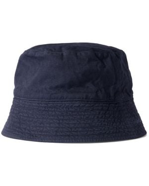 AURALEE Kijima Takayuki Finx Cotton-Twill Bucket Hat - Blue