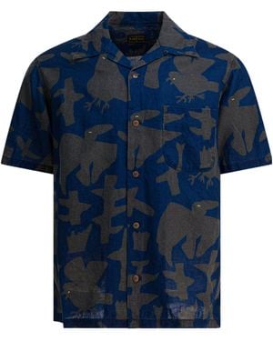 Kapital Abstract-Print Shirt - Blue