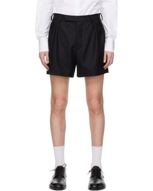 16Arlington Pleated Zipper Shorts - Black