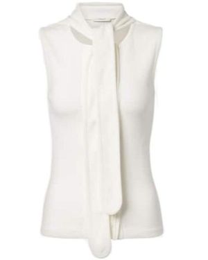 Lemaire Scarf-Detail Cotton And Linen Jersey Top - White
