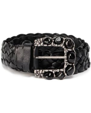 P.A.R.O.S.H. Embellished-Buckle Belt - Black