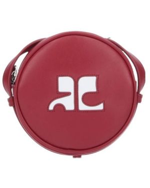 Courreges Courrèges Reedition Circle Logo Detailed Crossbody Bag - Pink