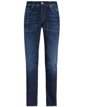 Dondup Faded Straight-Leg Jeans - Blue