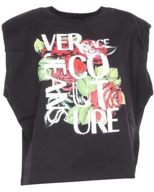 Versace Jeans Couture Couture Logo Printed Sleeveless Tank Top - Black