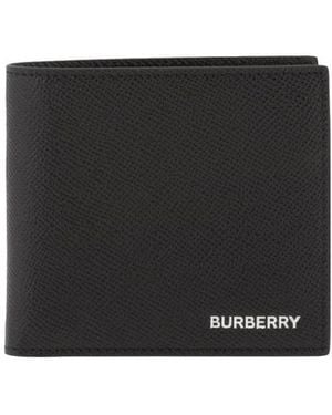 Burberry Grainy Leather International Bifold Wallet - Black