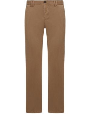 Pt Pantaloni Pt Torino Straight-Leg Regular Fit Trousers - Brown