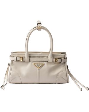Prada Bonnie Leather Mini Handbag - Natural