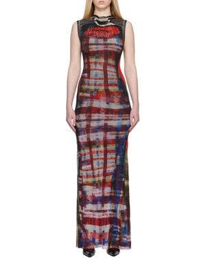 OTTOLINGER Printed Mesh Maxi Dress - Red