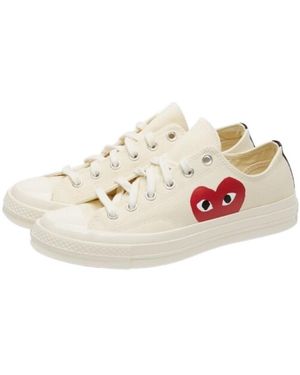 COMME DES GARÇONS PLAY Logo Details Casual Trainers - Natural