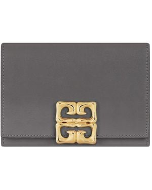Givenchy 4G Plaque Flap Wallet - Gray