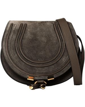 Chloé Vintage Half-Moon Saddle Bag - Gray