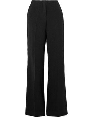 Saloni Flute-B Crepe Straight-Leg Pants - Black