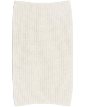 Lemaire Ribbed High-Neck Snood - White