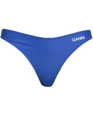 Ganni Solidcolor Bikini Bottoms - Blue