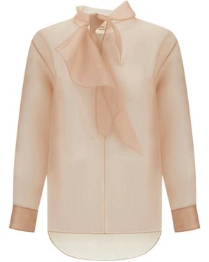 Herno Sheer Bow-Neck Shirt - White