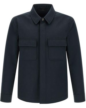 Tom Ford Twill Utility Overshirt - Blue