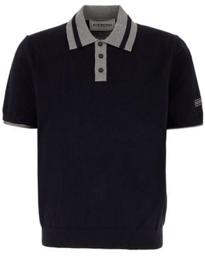Iceberg Regular-Fit Striped-Collar Cotton Polo Shirt - Black