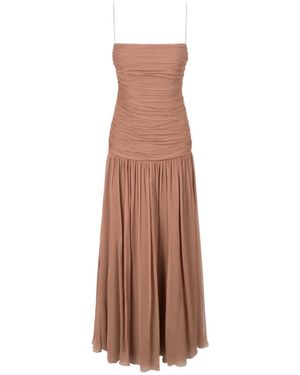 STAUD Spaghetti Strap Dress - Brown