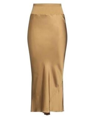 Rick Owens Satin Solid Colour Bodycon Skirt - Natural