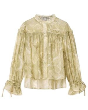 AllSaints Gathered Delphine Shirt - Natural