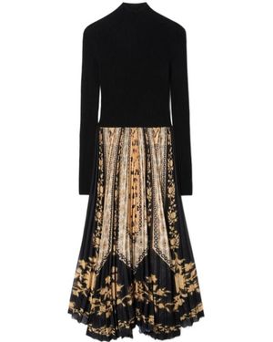 La DoubleJ Moondance Pleated Knit Maxi Dress - Black