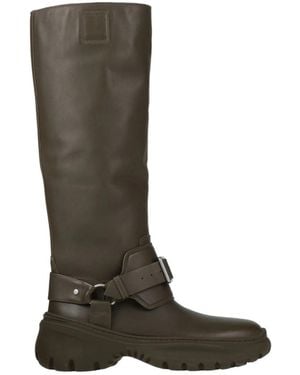 Burberry Thick-Soled Ankle Boots - Brown