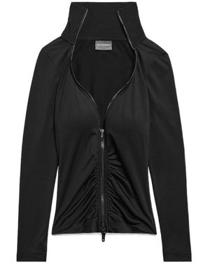 Balenciaga Bra Cup Zip-Up Jacket - Black