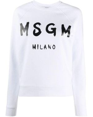 MSGM Logo Details Hoodie - White