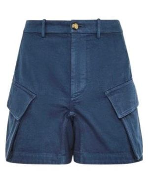 JW Anderson Jw Anderson High-Waisted Cargo Twill Shorts - Blue