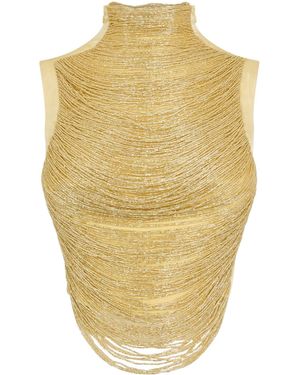 Cult Gaia Sleeveless Fitted Vest - Yellow
