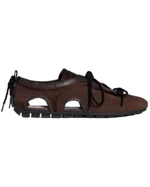 Simone Rocha Cut-Out Ballerina Sneakers - Brown