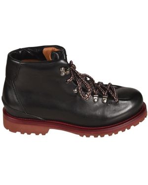 Buttero Logo Lacing Boots - Black