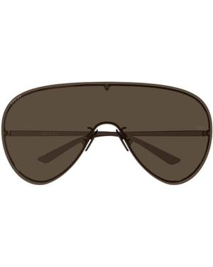 Gucci Shield Sunglasses - Brown