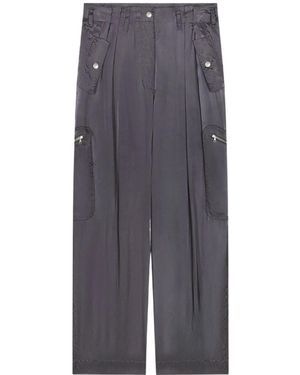 Dries Van Noten Button Detailed Straight Leg Trousers - Grey