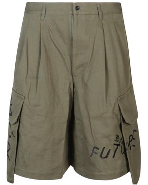 Comme des Garçons Wide Leg Shorts - Green