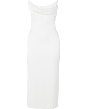 Alex Perry Mid-Length Crepe Dress - White