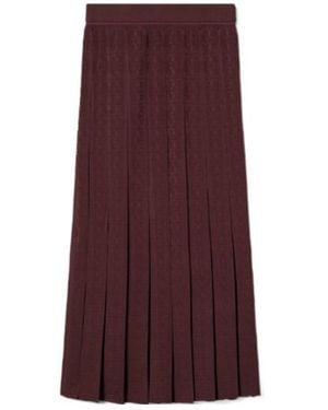 Tory Burch T Monogram Jacquard Skirt - Purple