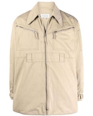 Maison Margiela Long-Sleeved Single-Breasted Blazer - Natural