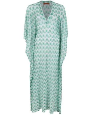 Missoni Short-Sleeved Long Dress - Green