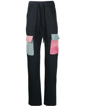 Alchemist Flap-Pockets Cotton Track Trousers - Black