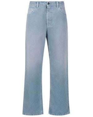 Marni Logo Patch Straight-Leg Jeans - Blue