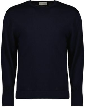 Officine Generale Crew-Neck Long-Sleeve Jumper - Blue