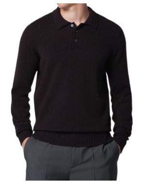 Drumohr Wool Polo Jumper - Black