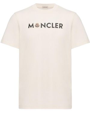 Moncler Logo Cotton T-Shirt - White
