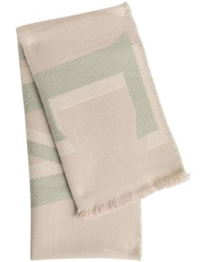 Loewe Logo Wool And Cashmere-Blend Scarf - White