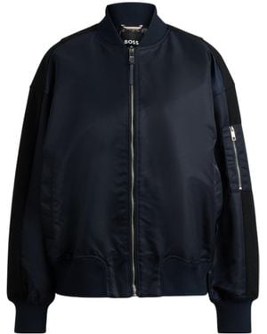 BOSS Paneled Bomber Jacket - Blue