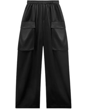 Frankie Shop Satin Cargo Trousers - Black