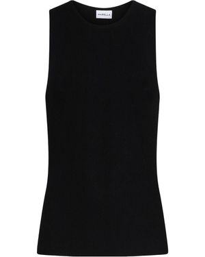 Marella Hollow Sleeveless Knitted Vest - Black