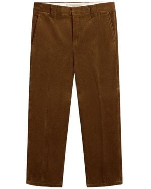 Golden Goose Straight-Leg Cropped Corduroy Trousers - Brown